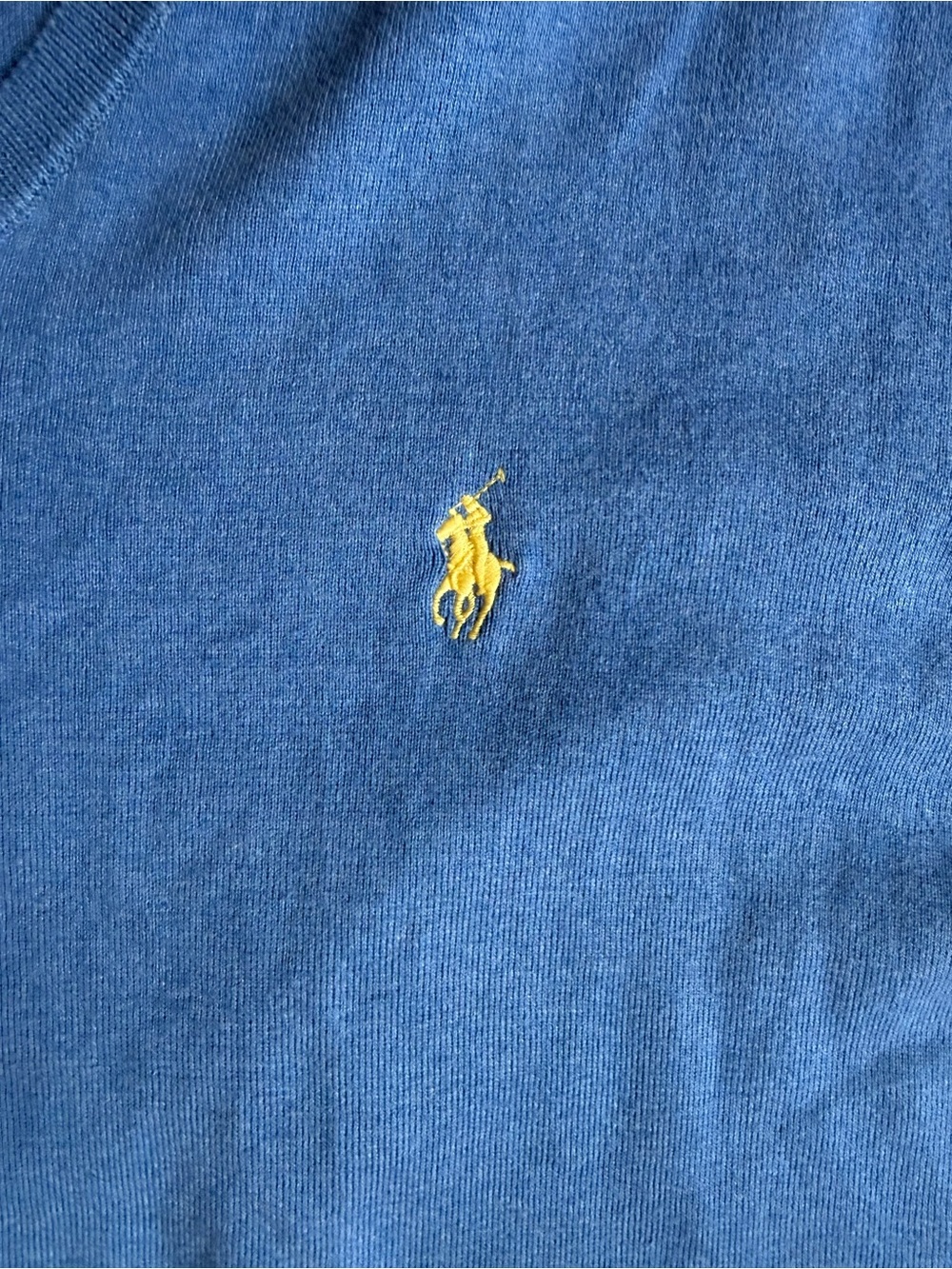 Polo by Ralph Lauren Blue V-Neck Sweater Vest 100%cotton 2XLB - Picture 3 of 5